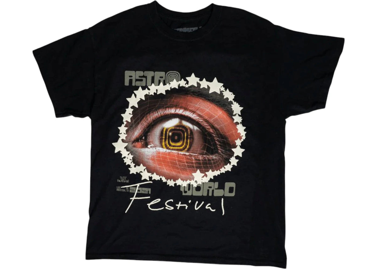 Travis Scott Starry Eyed Tee T-Shirt Black -1
