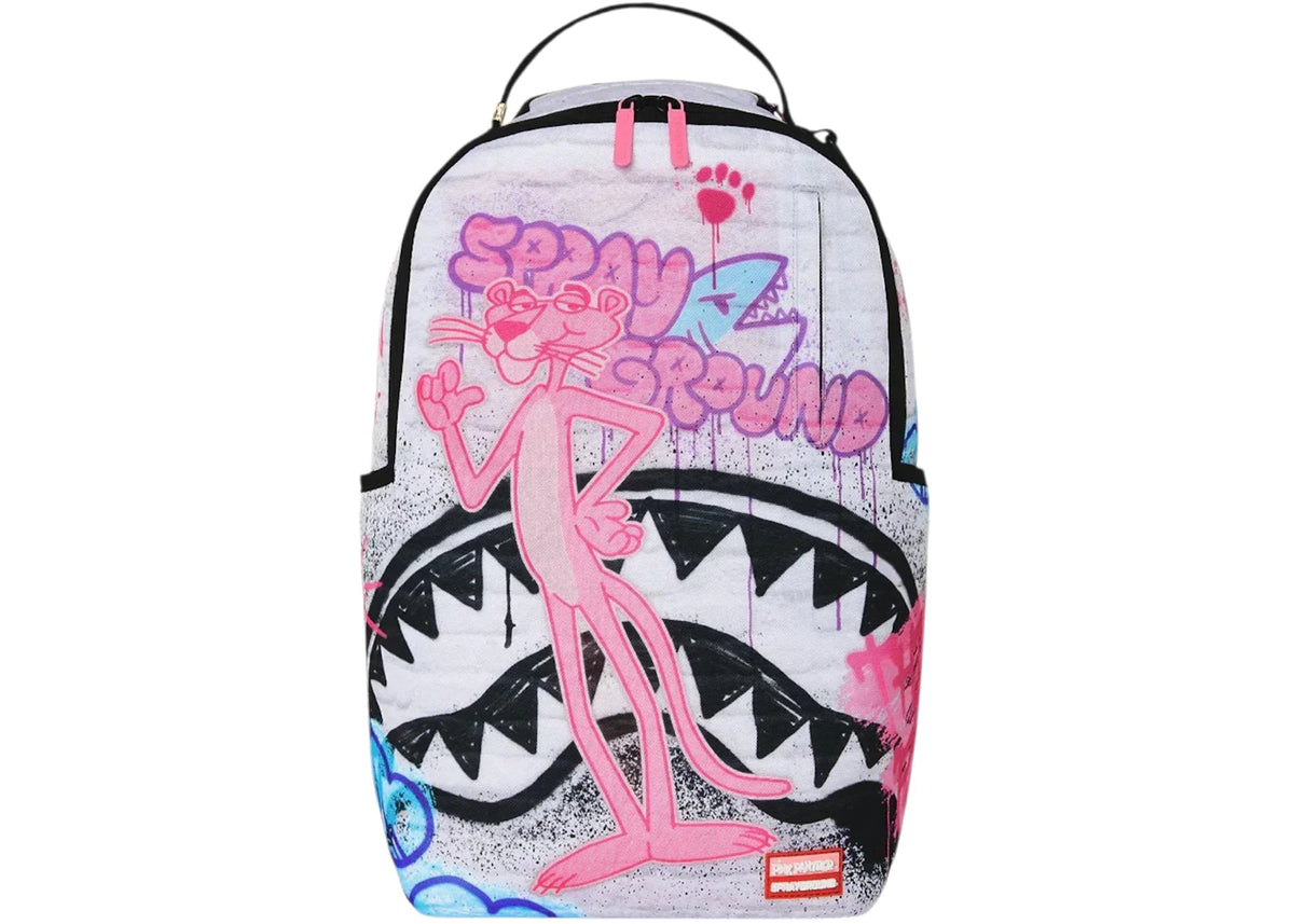 Sprayground Pink Panther Graff Backpack White/Pink -1