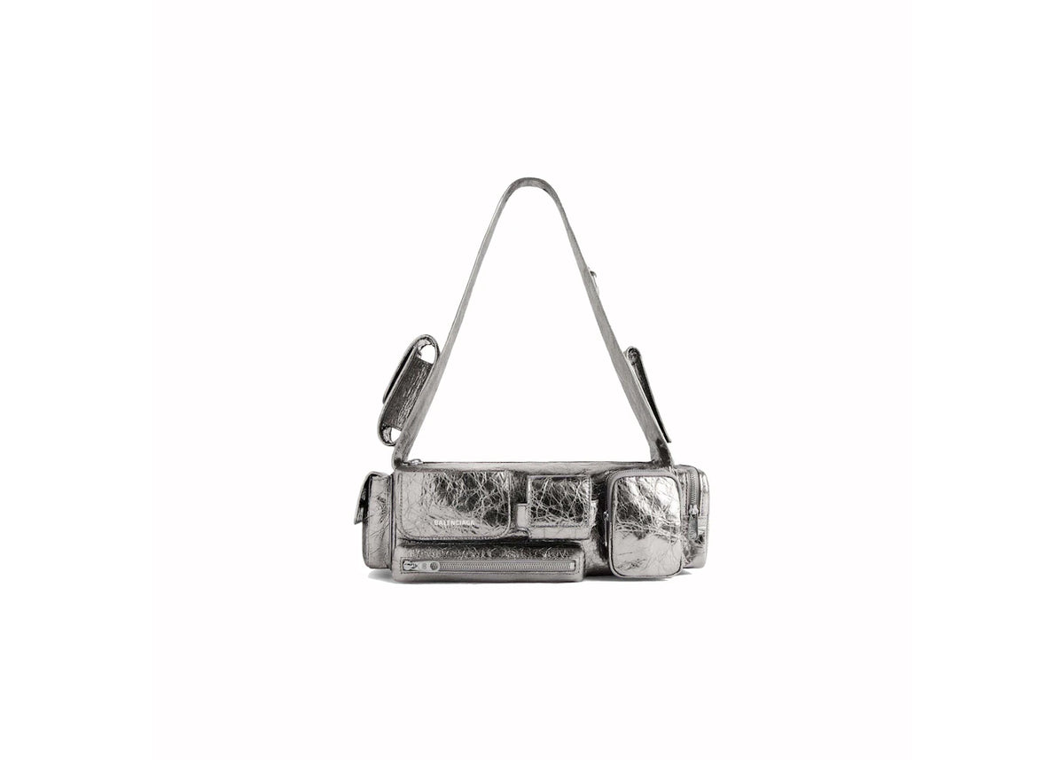 Balenciaga Womens Superbusy XS Sling Bag Silver -1