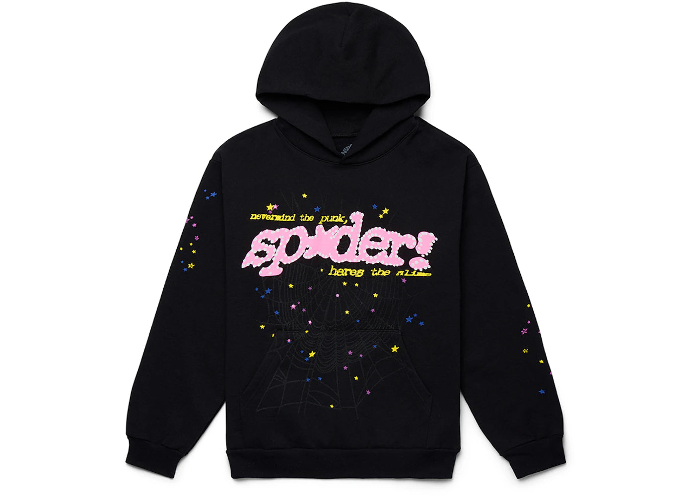 Sp5der P*NK V2 Hoodie Black -1