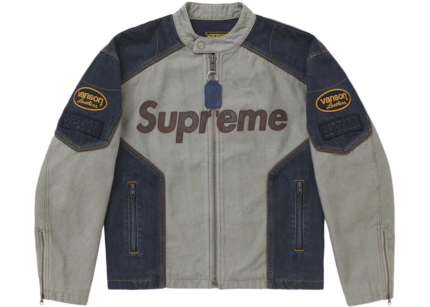 Supreme Vanson Leathers Cordura Cotton Jacket Denim -1