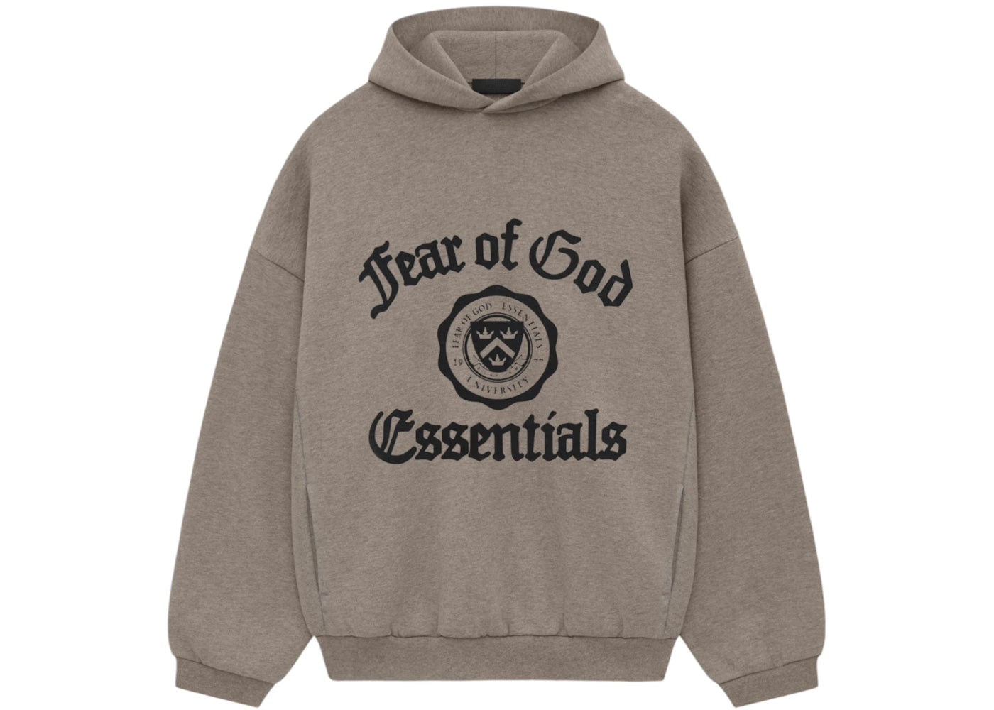 Fear of God Essentials Heavy Fleece Vintage Shrunken Hoodie Heather Gray -1