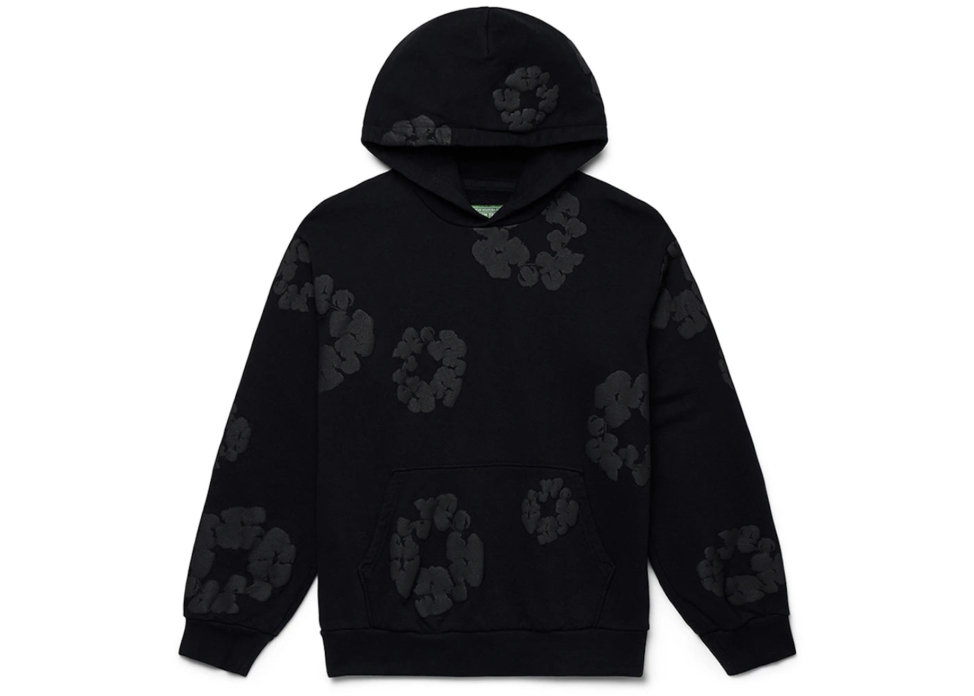 Denim Tears Cotton Wreath Hoodie Black Monochrome -1