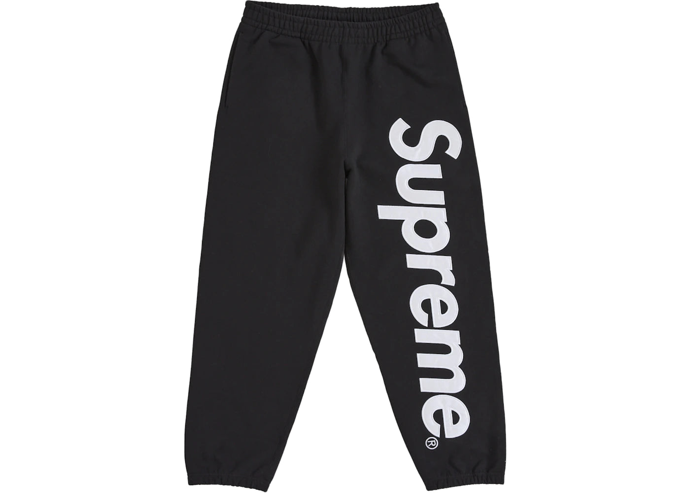 Supreme Satin Appliqué Sweatpant (FW25) Black -1