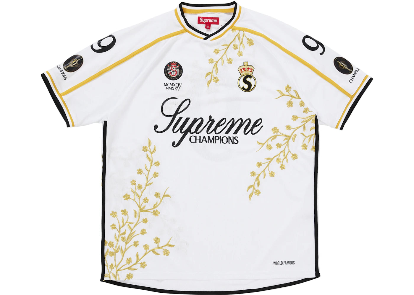 Supreme Floral Soccer Jersey White -1