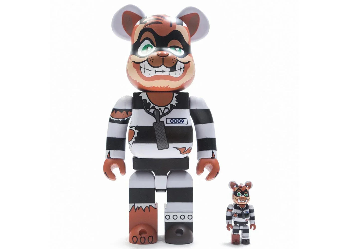 Bearbrick BAIT x Medicom TMNT Scratch 100% & 400% Set White/Black-1