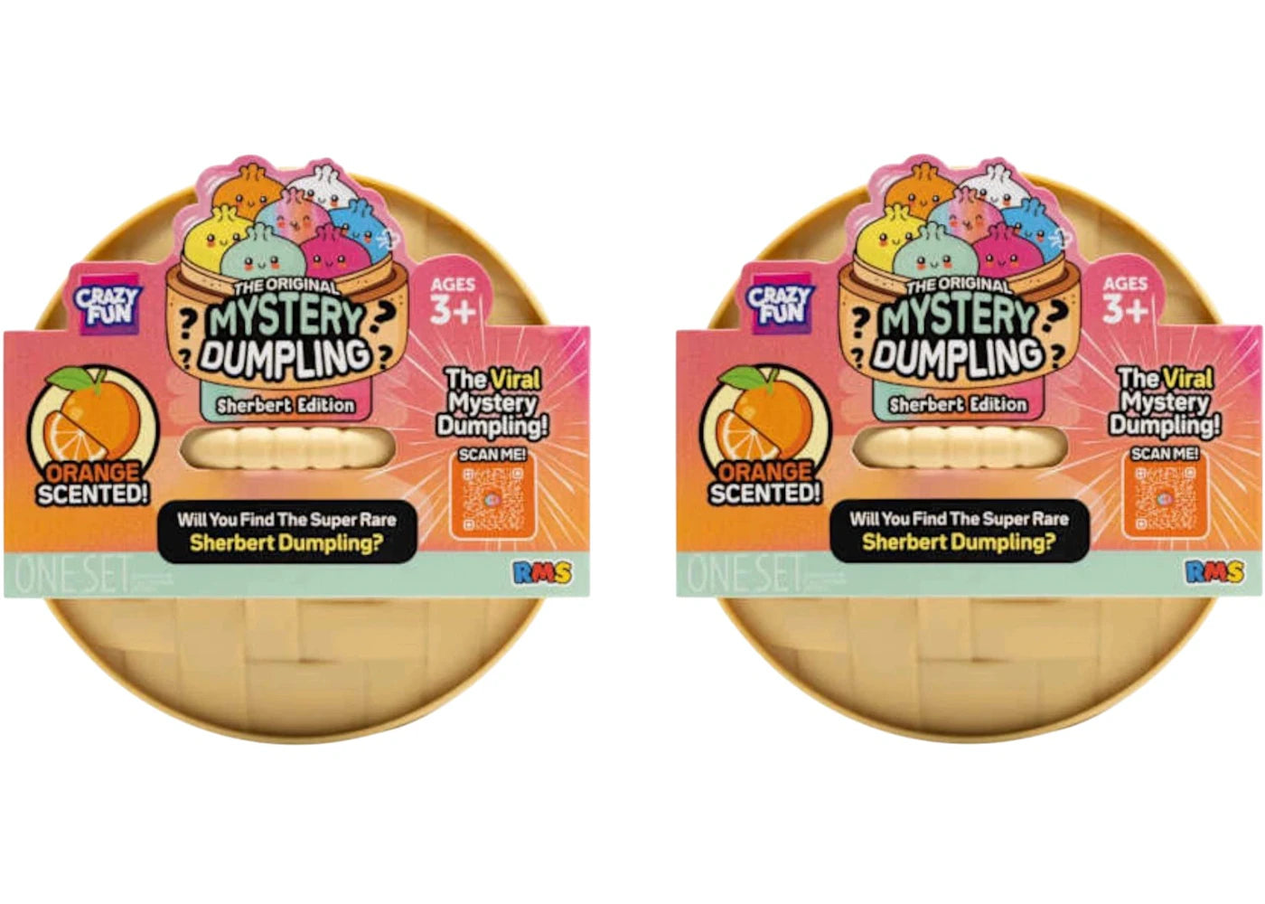 Squishy Bun The Original Mystery Dumpling :Sherbert Edition Blind Box 2x Lot -1