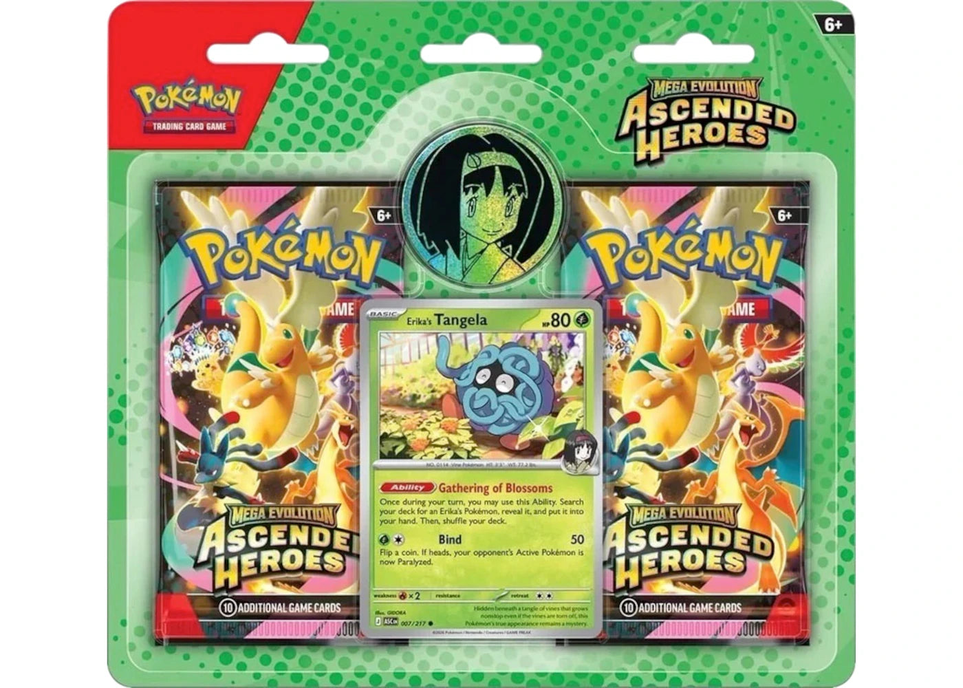 2026 Pokémon Mega Evolution Ascended Heroes Erika's Tangela Blister Pack -1
