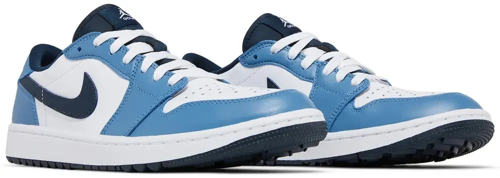 Jordan 1 Low Golf White Aegean Storm Back Pair