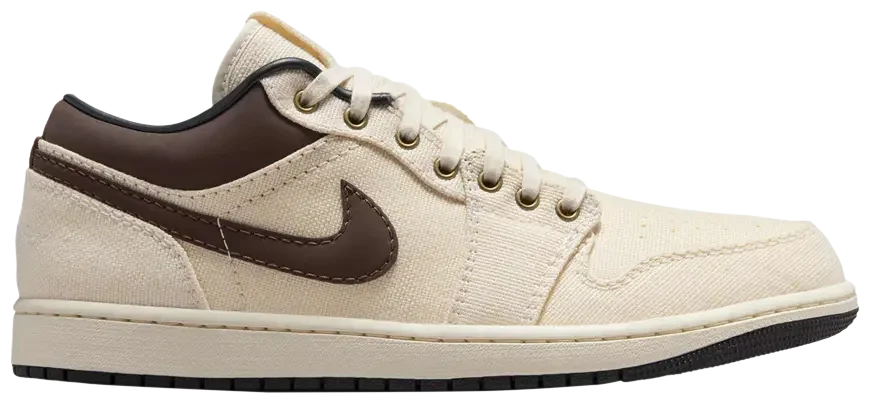 Jordan 1 Low Premium Pale Ivory Off Noir Baroque Brown