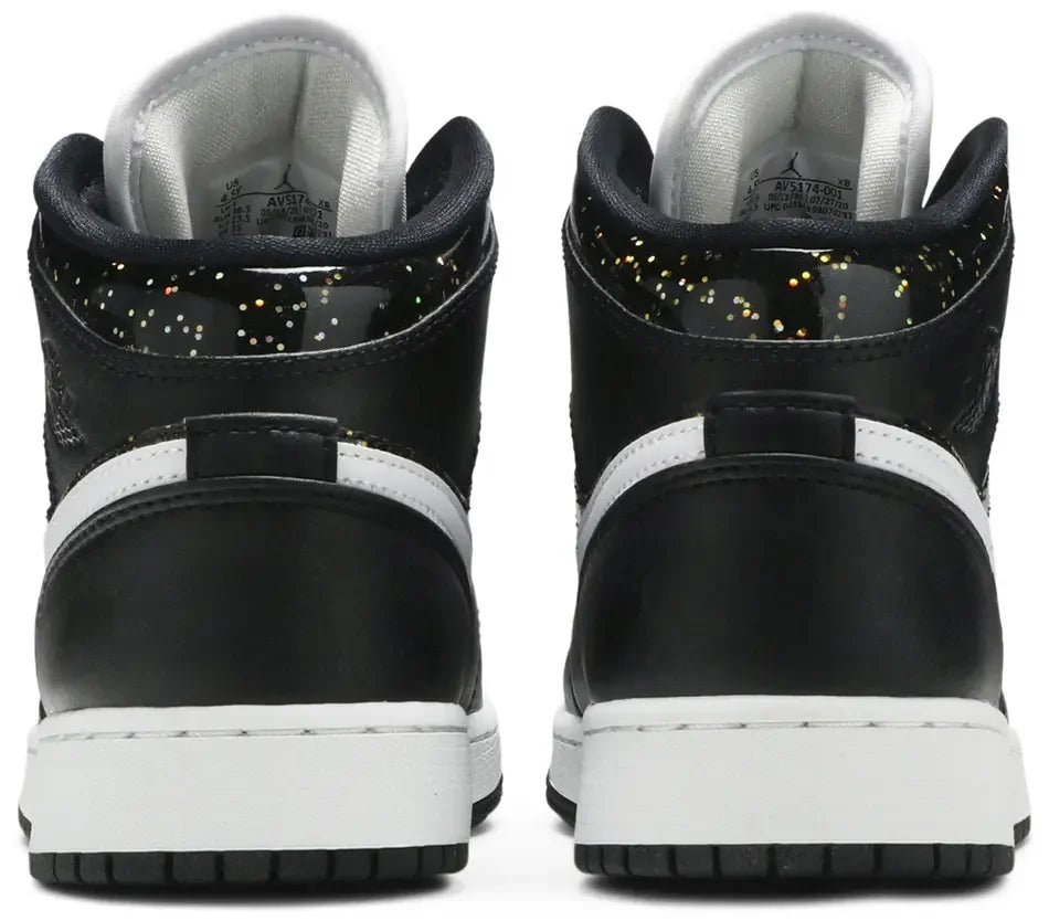 Jordan 1 Mid Black Speckle