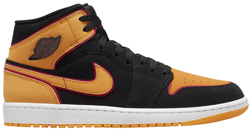 Jordan 1 Mid Fat Tongue Black Orange