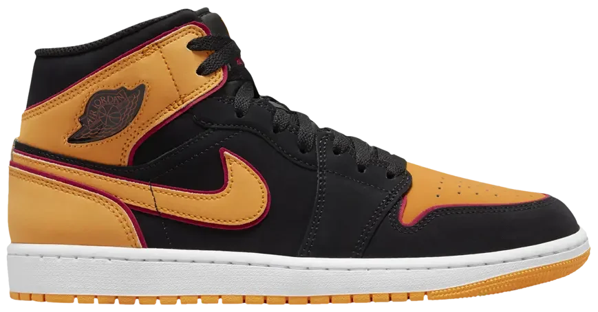 Jordan 1 Mid Fat Tongue Black Orange