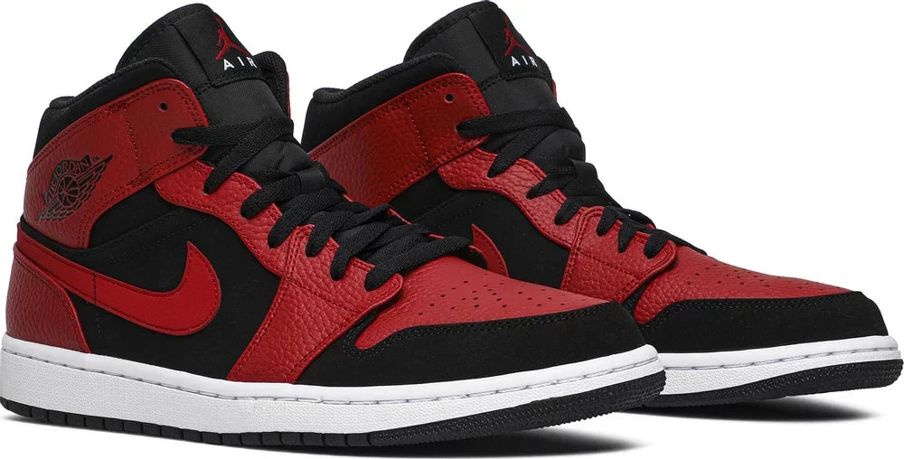 Jordan 1 Mid Reverse Bred Sole Hell counter Pair