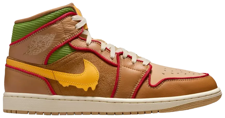 Jordan 1 Mid SE Cheeseburger