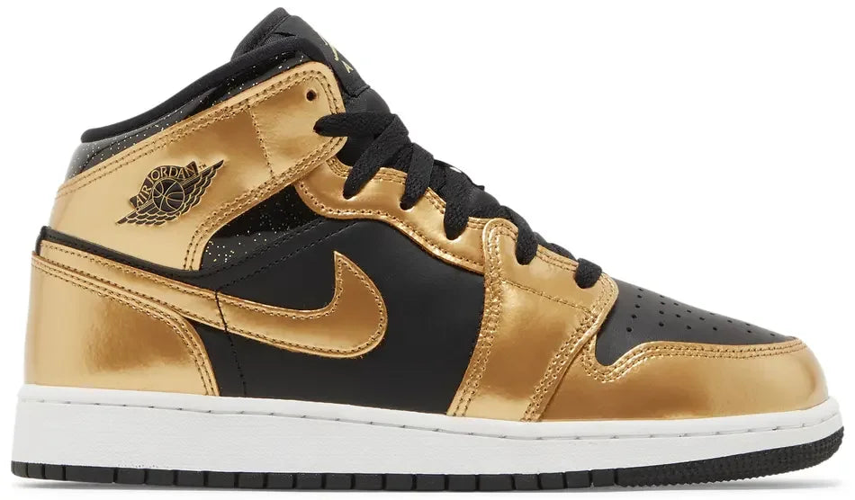 Jordan 1 Mid SE Metallic Gold Black