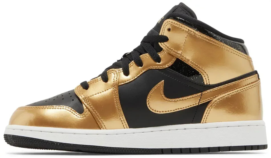 Jordan 1 Mid SE Metallic Gold Black