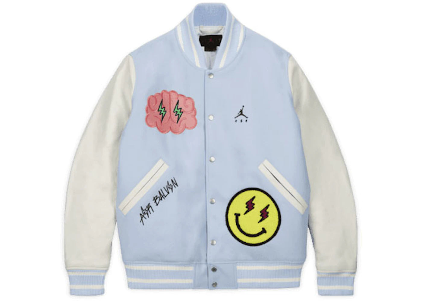 Jordan x J Balvin Varsity Jacket White/Blue