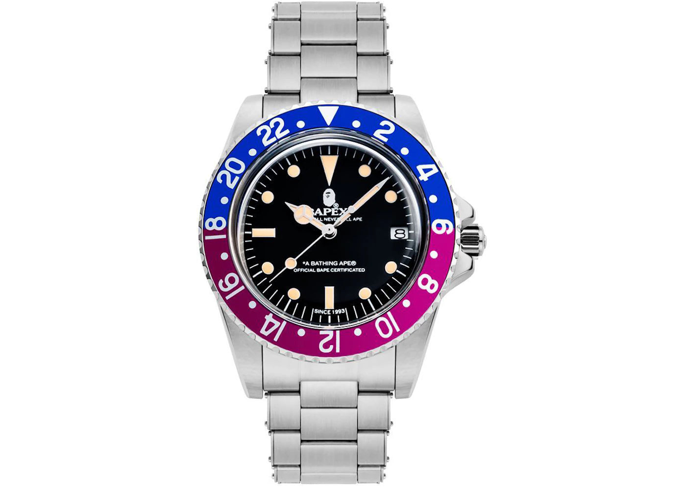 BAPE Vintage Type 2 BAPEX Watch Silver -1