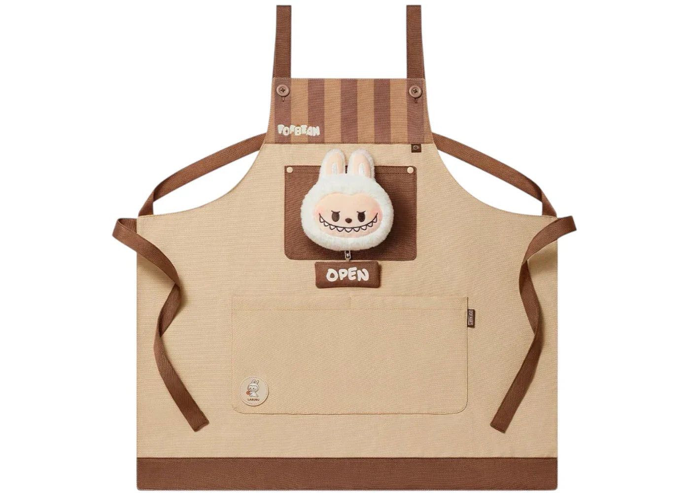Pop Mart POP BEAN Labubu Coffee Factory Series Apron-1