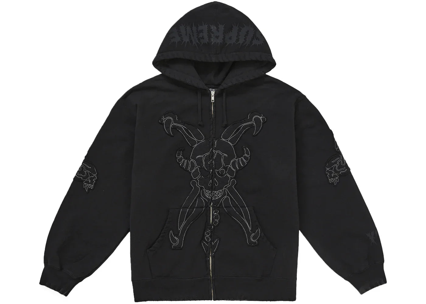Supreme Y's by Yohji Yamamoto Zip Up Hooded Sweatshirt Black