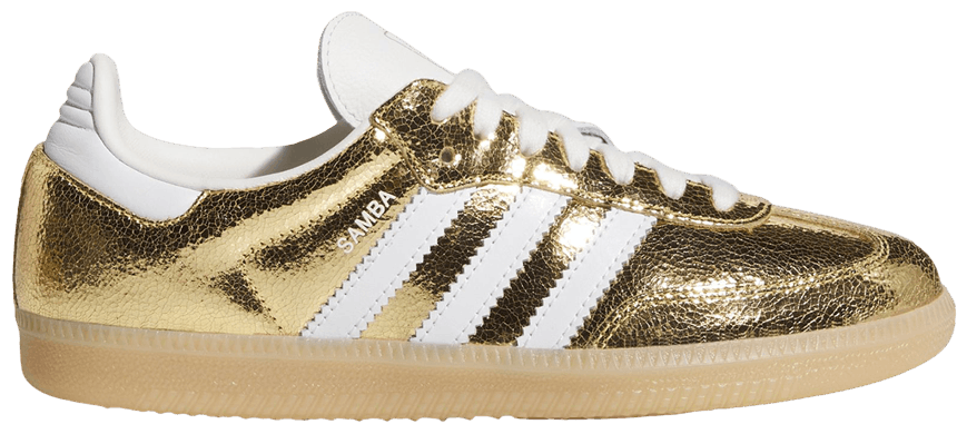 adidas Samba OG Gold Metallic Cracked Leather (Women's)-1