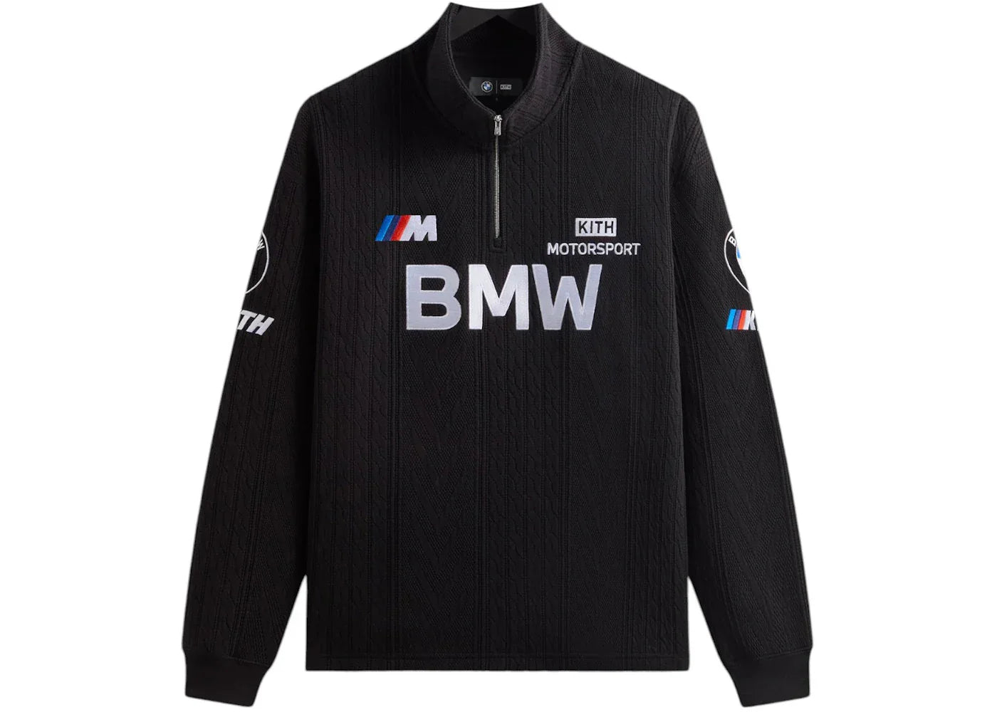 Kith x BMW Cable Fleece Quarter Zip Black