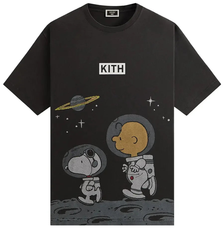 Kith x Peanuts Space Vintage Tee Black