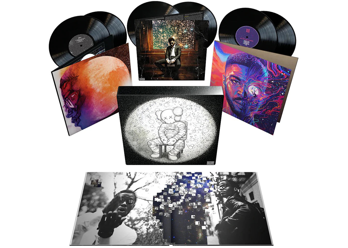 Kid Cudi x KAWS MOTM Man on the Moon Trilogy Vinyl Box Set -1