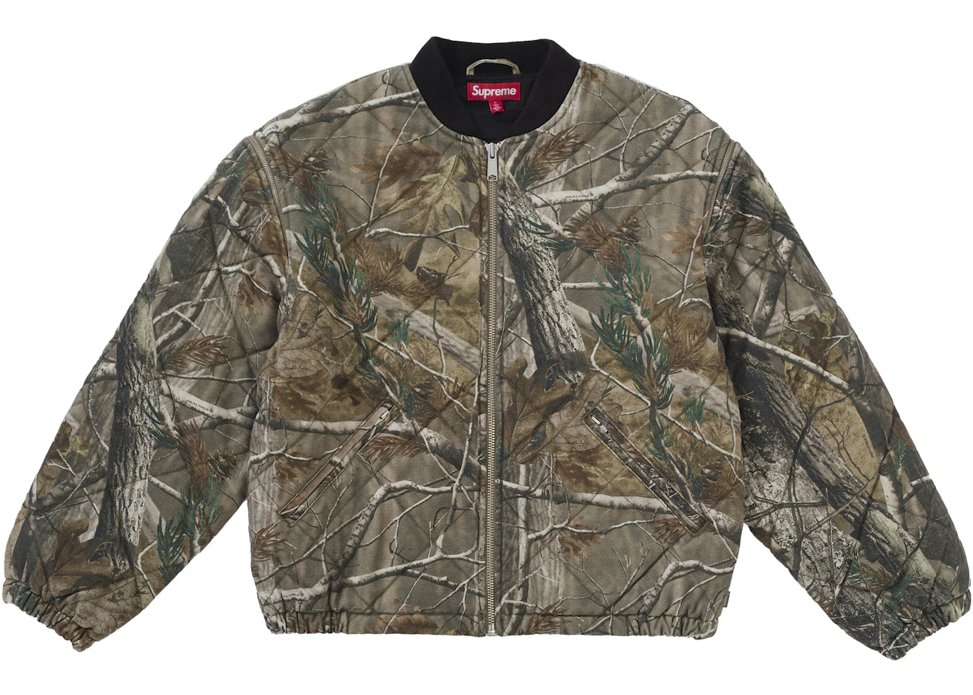 Supreme Zip-Off Sleeve Quilted Bomber Jacket Realtree AP Camo -1