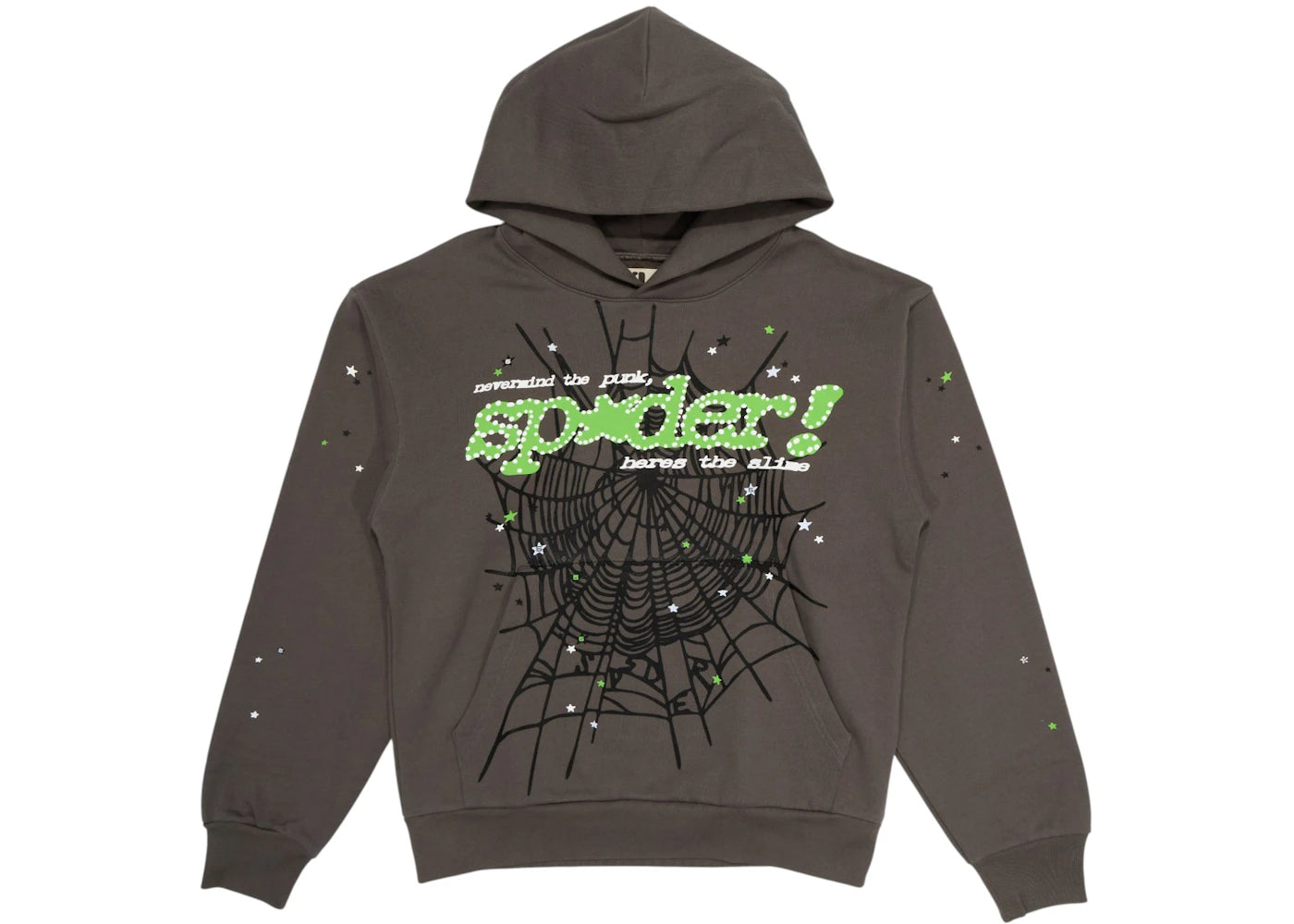Sp5der Punk V2 Hoodie Slate Grey -1