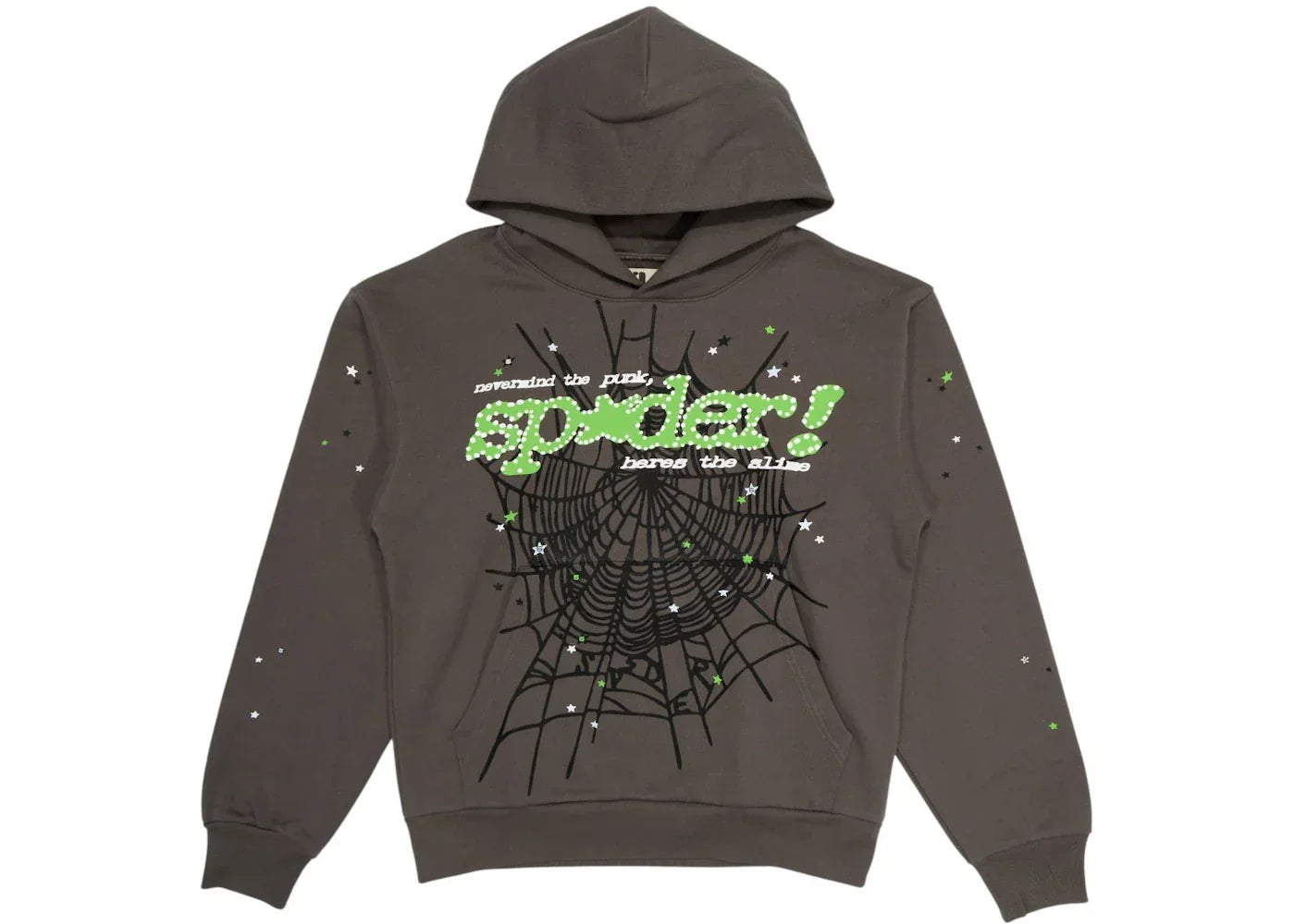Sp5der Punk V2 Hoodie Slate Grey -1