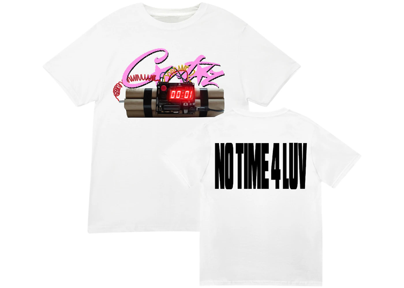Corteiz No Time 4 Luv Tee White -1