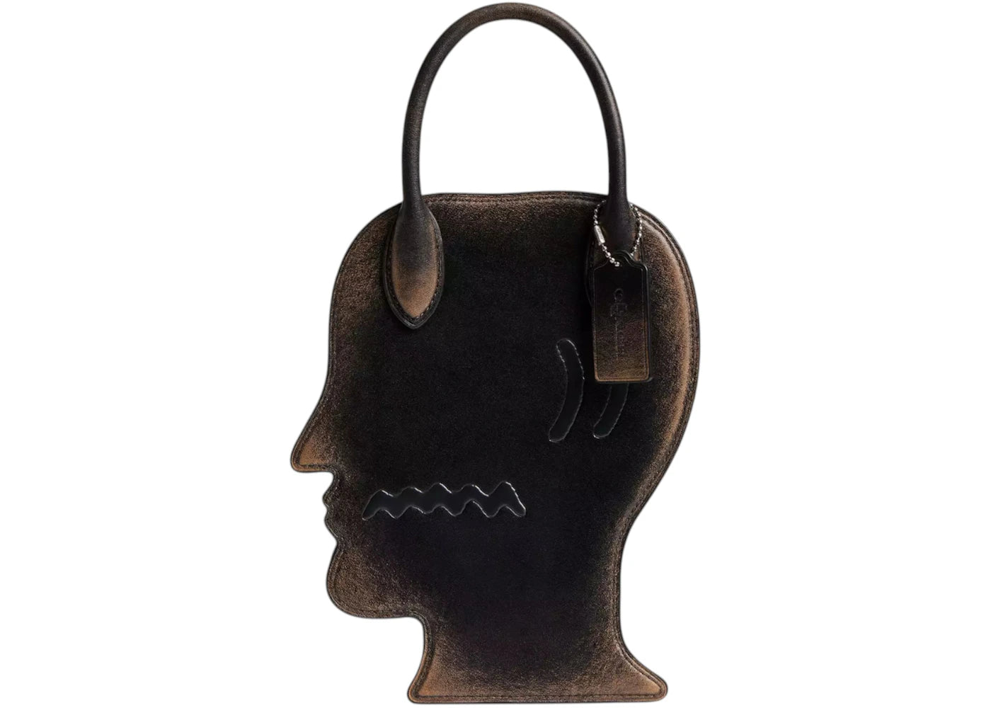 Coach x Brain Dead Logohead Bag In Loved Leather Black Brown -1