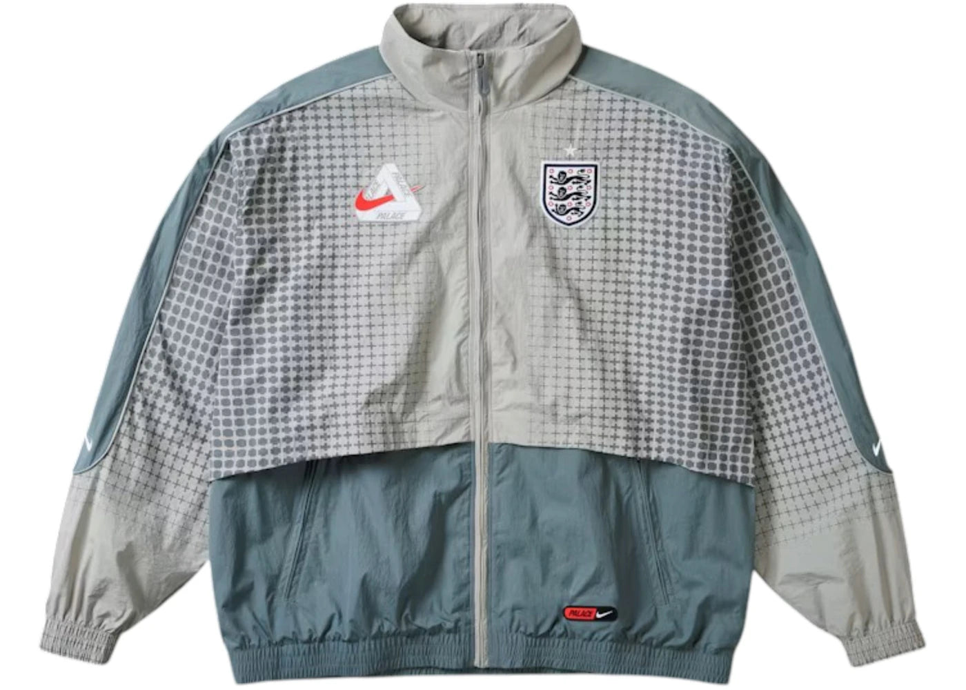 Palace x Nike England Solo Swoosh Track Jacket Pewter Grey/Cool Grey -1