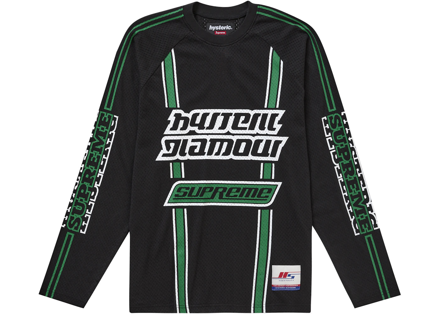 Supreme Hysteric Glamour Mesh L/S Top Black -1