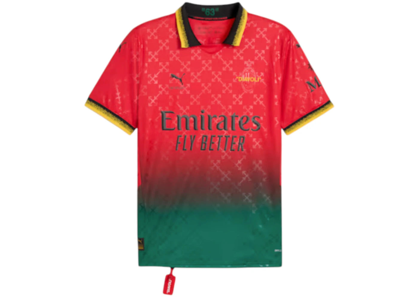 OFF-WHITE x Puma AC Milan Replica Jersey Red -1