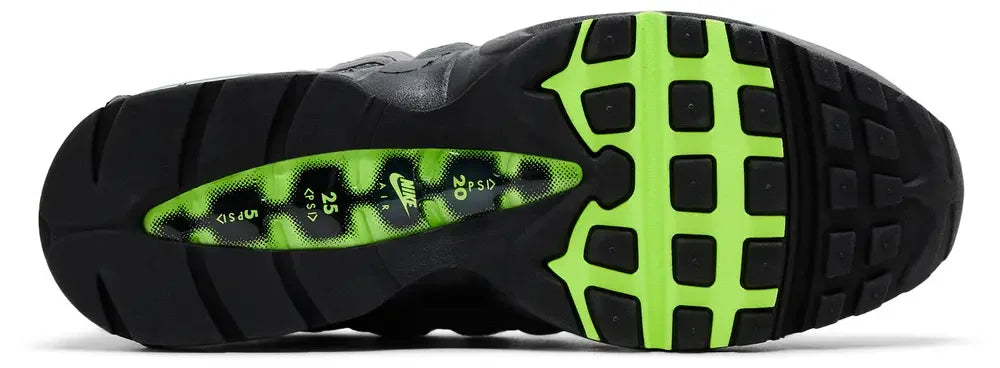 Nike Air Max 95 OG Big Bubble Neon vu du dessous