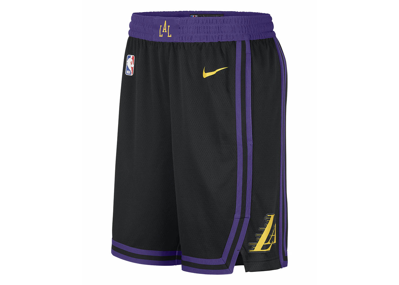 Nike NBA Los Angeles Lakers Swingman City Edition Dri-Fit Shorts Black -1