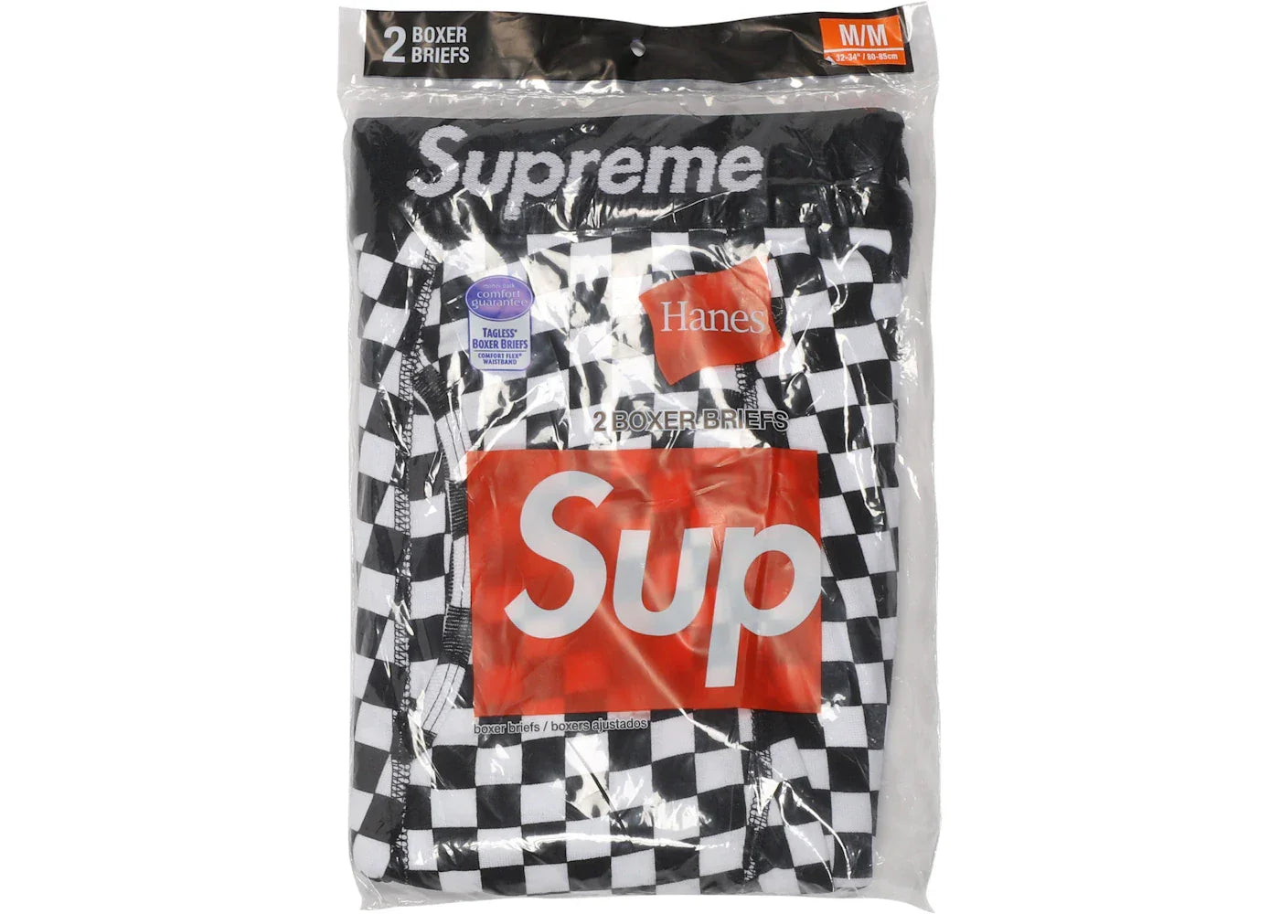 Supreme Hanes Boxer Briefs (2 Pack) Checkered -1