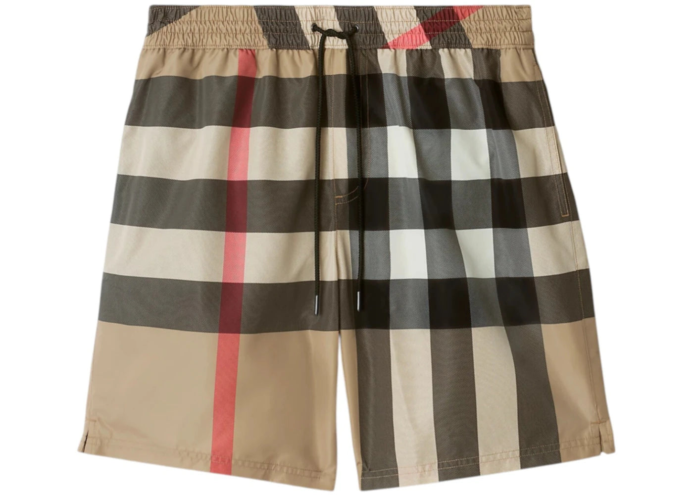 Burberry Check Drawcord Swim Shorts Archive Beige -1