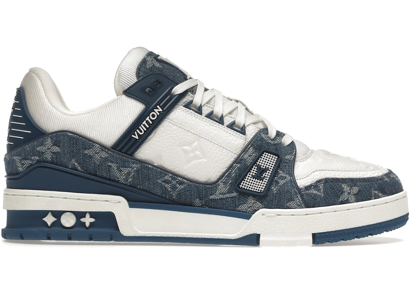 Louis Vuitton LV Trainer Monogram Denim White Blue -1