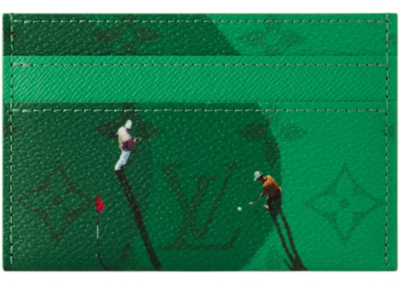Louis Vuitton Golf Double Card Case Green