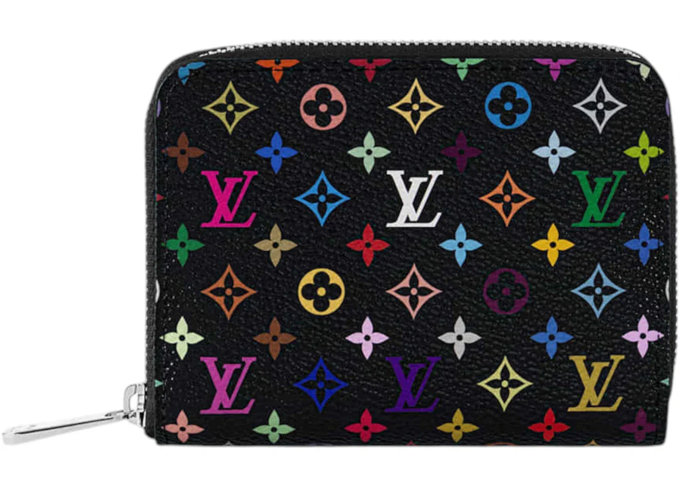 Louis Vuitton x Takashi Murakami Zippy Coin Purse Black Multicolored