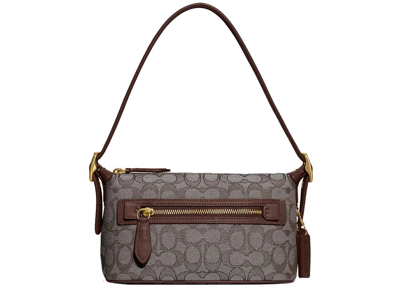 Coach Demi Bag In Signature Jacquard Brass/Oak Maple -1