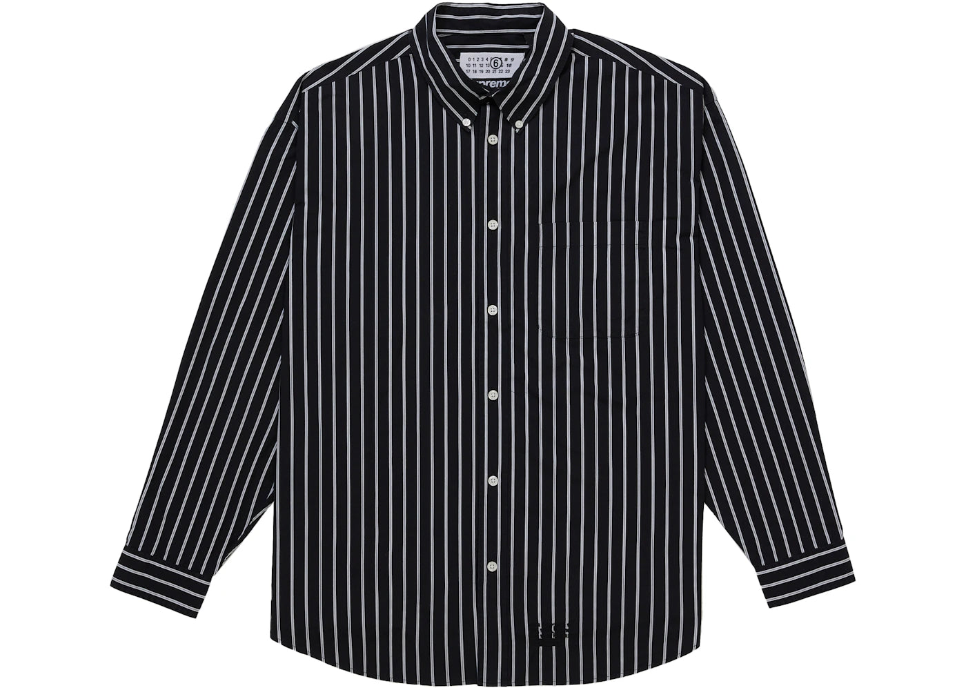 Supreme MM6 Maison Margiela Stripe Shirt Black -1