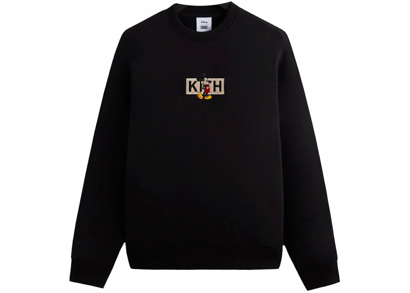 Kith x Disney Mickey & Friends Mickey Classic Logo Crewneck Black -1