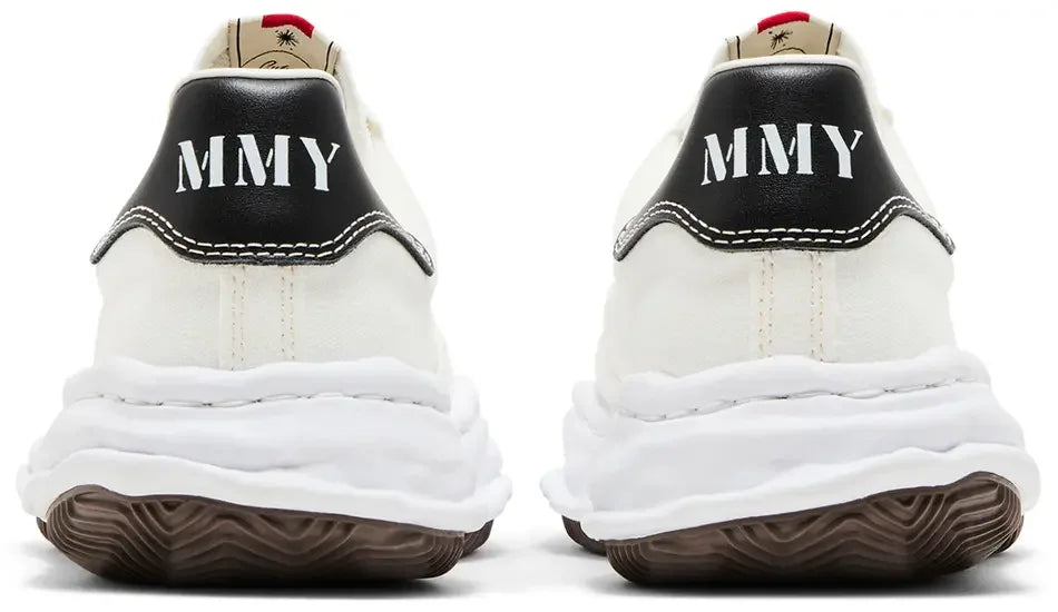 Maison Mihara Yasuhiro Blakey OG Sole Canvas Low White heel counter