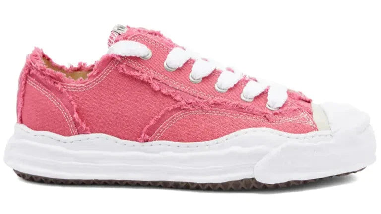 Maison Mihara Yasuhiro Hank Og Sole Canvas Low-Top Frayed Pink