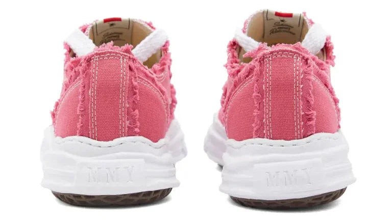 Maison Mihara Yasuhiro Hank Og Sole Canvas Low-Top Frayed Pink